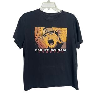 NARUTO SHIPPUDEN COLLECTION NARUTO UZUMAKI GRAPHIC T-SHIRT VIZ MEDIA 2007 Large